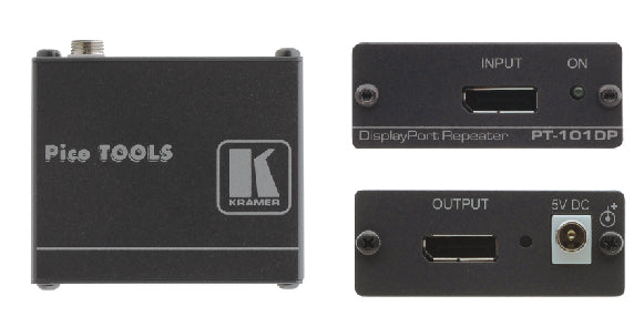 Kramer Electronics THE PT-101DP SI A REPEATER FOR DISPLAYPORT VIDEO SIGNALS. THE UNIT RECLOCKS AND