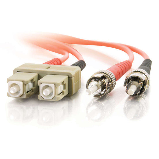 C2G 5m ST/SC Plenum-Rated 9/125 Duplex Single-Mode Fiber Patch Cable - Red fiber optic cable 196.9" (5 m)