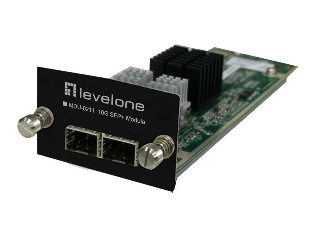 MDU-0211 - LevelOne Dual-Port 10Gbps SFP+ Network Switch Expansion Module