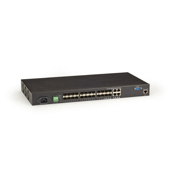 GIGABIT ETHERNET (1000-MBPS) MANAGED SWITCH - (20) SFP, (4) 100/1000-MBPS DUAL-M