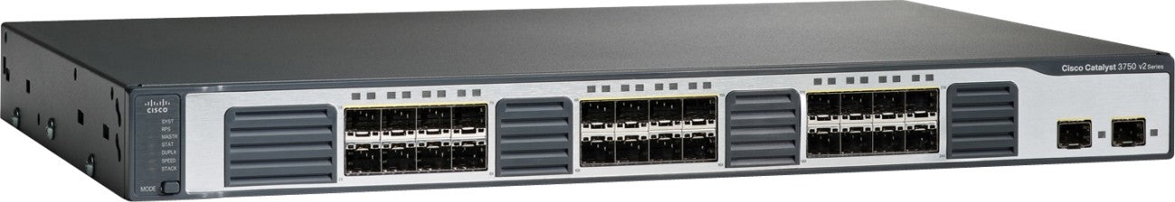 WS-C3750V2-24FS-S - Cisco CATALYST 3750V2 24 100BASE-FX PORTS + 2