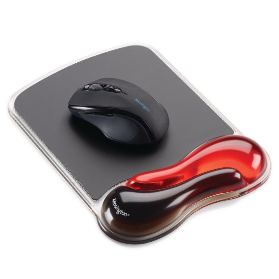 K62402AM - Kensington DUO GEL WAVE MOUSE PAD WRIST REST - RED