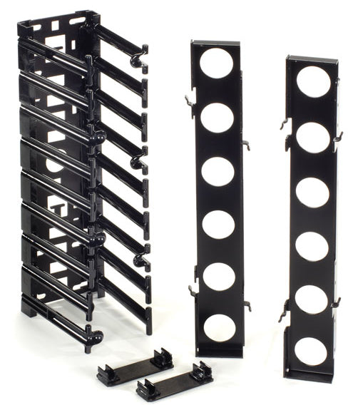 VERTICAL IT RACKMOUNT CABLE MANAGER - 9U X 3.5"W, SINGLE-SIDED, BLACK, TAA