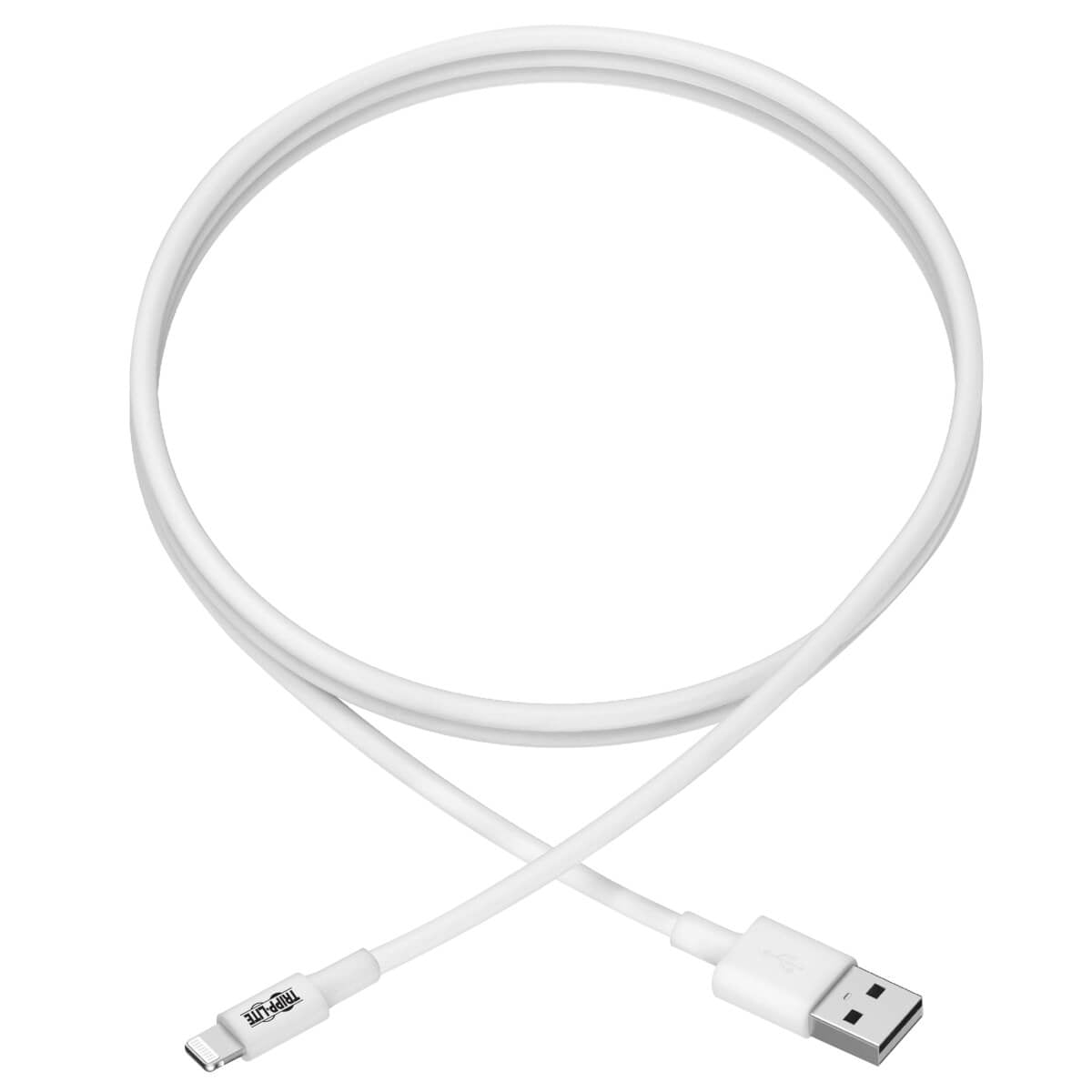 M100-003-WH - Tripp Lite 3FT LIGHTNING USB SYNC/CHARGE CABLE FOR APPLE IPHONE / IPAD WHITE 3 FT