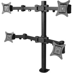 CE-MT0S12-S1 - Siig QUAD MONITOR FULL-MOTION DESK MOUNT -INDEPENDENTLY TILT SWIVEL ROTATE