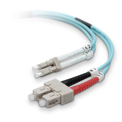 Belkin LC/SC 50/125µm 10Gb 2m fiber optic cable 78.7" (2 m) OM3 Blue