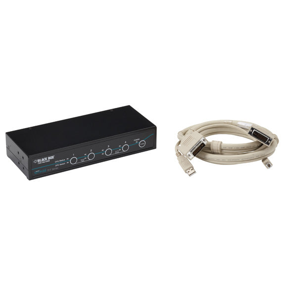 DVI WITH TRANSPARENT USB 2.0 KIT, 4-PORT, GSA, TAA