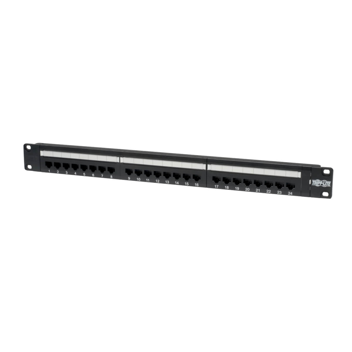24-PORT CAT6 CAT5 PATCH PANEL RACKMOUNT 110 PUNCH DOWN RJ45 ETHERNET 1URM