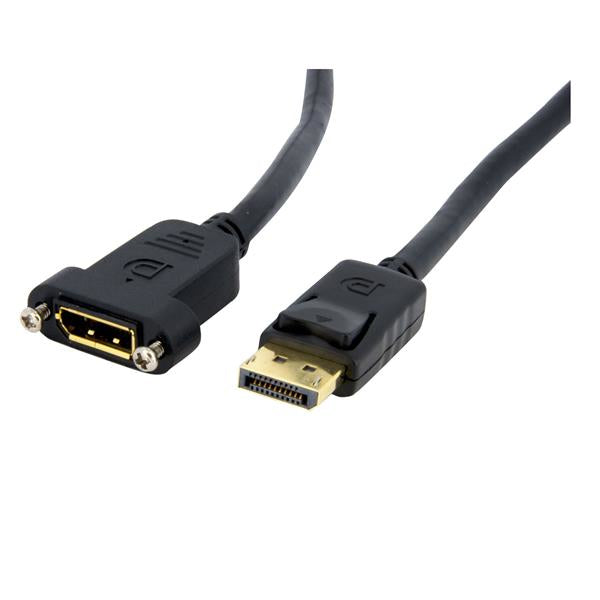 DPPNLFM3 - StarTech.com 3FT PANEL MOUNT DISPLAYPORT CABLE (MALE TO FEMALE); 4K X 2K VIDEO (3840X2400P 60