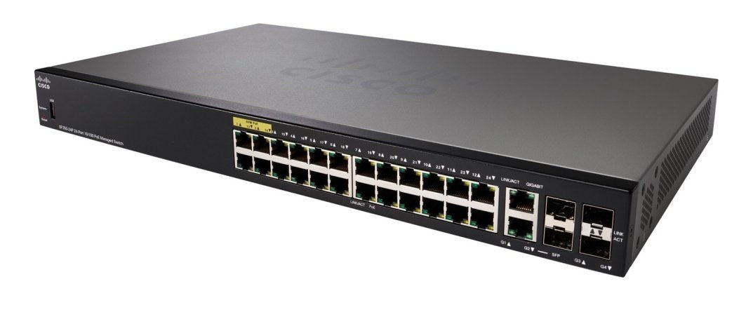 Cisco Small Business SF350-24P Managed L2/L3 Fast Ethernet (10/100) Black 1U Power over Ethernet (PoE)