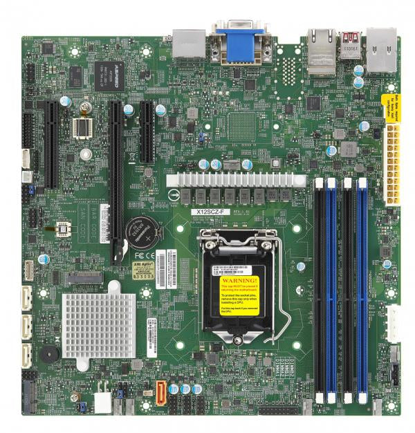 MOTHER BOARD-INTEL, X12SCZ-F,MICRO ATX,COMET LAKE PCH W480,LGA1200,1 PCIE X1, SI