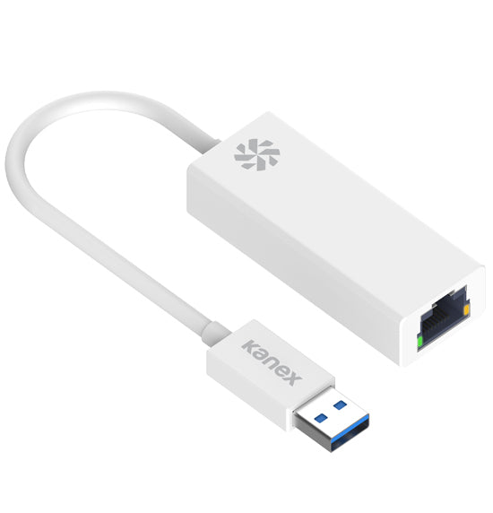 K118-U3E-WT8I - Kanex THE KANEX USB 3.0 TO GIGABIT ETHERNET ADAPTER ADDS A GIGABIT ETHERNET PORT TO YO