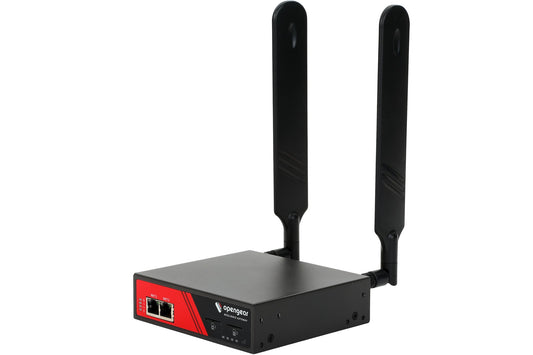 Opengear 4 serial Cisco Straight pinout, ext power, 1 GbE Ethernet or fiber SFP & 4 port GbE switch, 4G LTE cellular, dual SIM, 2 DIO and 2 output ports, Global Power Adapter gateway/controller 10, 100, 1000 Mbit/s