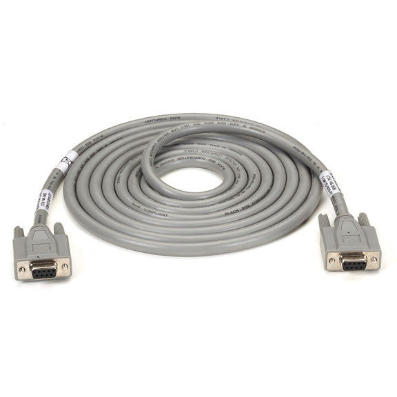 EXTENDED-DISTANCE/QUIET CABLE - NONREMOVABLE EMI/RFI HOODS, STRANDED, DB9, STRAI