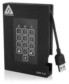 A25-3PL256-500F - Apricorn AEGIS PADLOCK FORTRESS 500GB 5400RPM USB 3.0 8MB CACHE (AES-256 FIPS 140-2) EXTERNAL HARD DRIVE