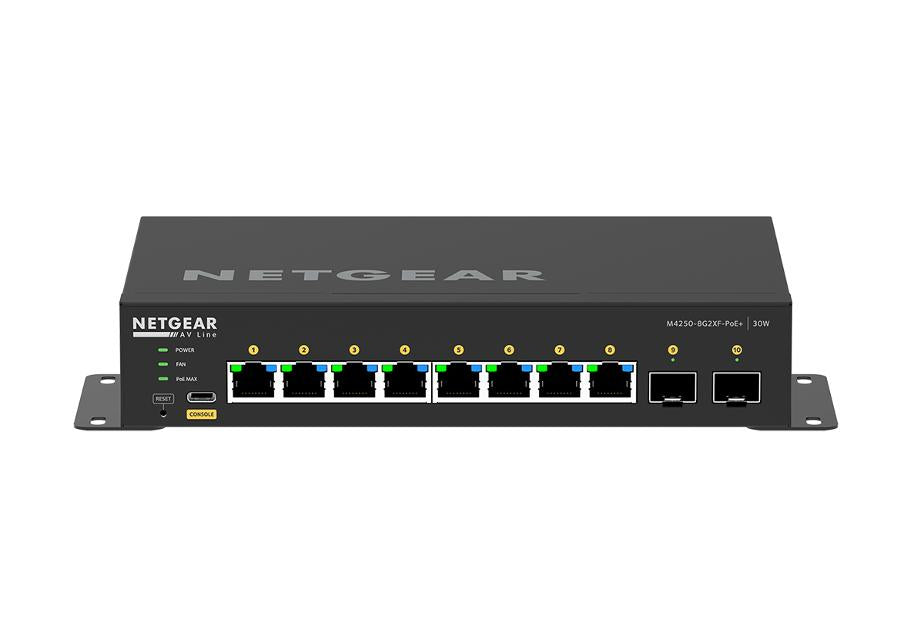 NETGEAR AV M4250-8G2XF-POE+ FULL MNGD SWCH Managed L2/L3 Gigabit Ethernet (10/100/1000) Power over Ethernet (PoE) Black
