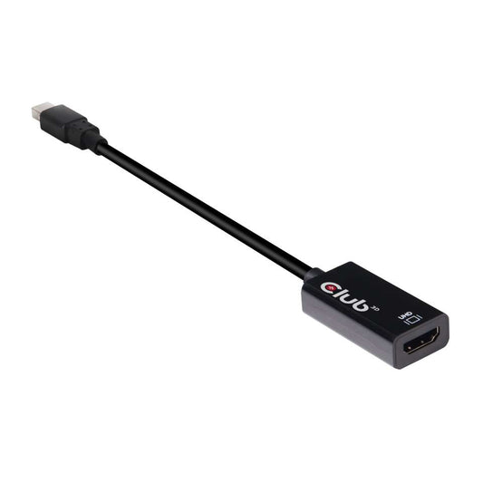 CAC-1180 - CLUB3D MINI DISPLAY PORT 1.4 MALE TO HDMI 2.0 FEMALE 4K 60HZ UHD/ 3D ACTIVE ADAPTER - H