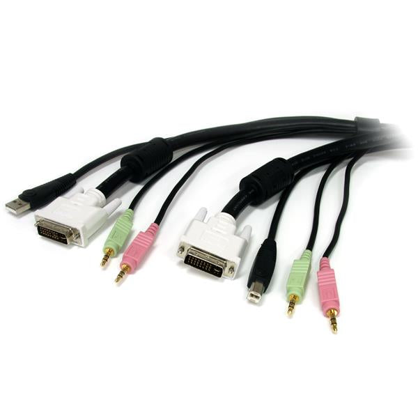 USBDVI4N1A10 - StarTech.com 10 FT 4-IN-1 USB DVI AUDIO AND MIC