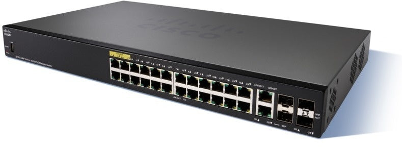 Cisco Small Business SF350-24MP Managed L2/L3 Fast Ethernet (10/100) Power over Ethernet (PoE) 1U Black