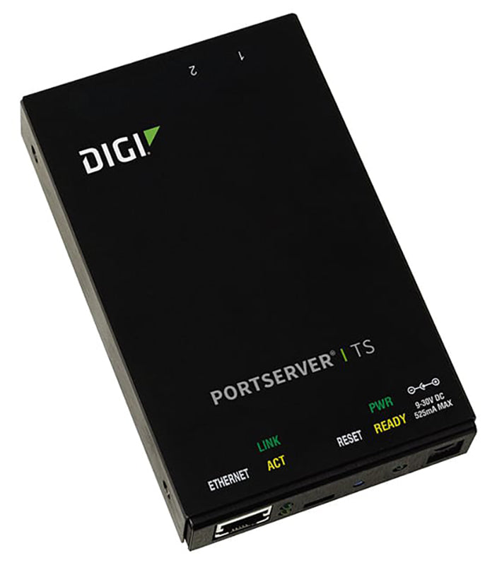 DIGI PORTSERVER TS 2 PORT RS-232 RJ-45 SERIAL TO ETHERNET DEVICE SERVER, 9-30VDC