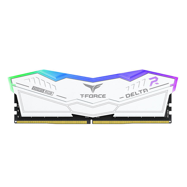 FF4D532G5200HC40CDC01 - Team Group T-FORCE DELTA RGB WHITE DDR5 16GBX2 5200 CL40-40-40-76 1.25V DESKTOP MEMORY
