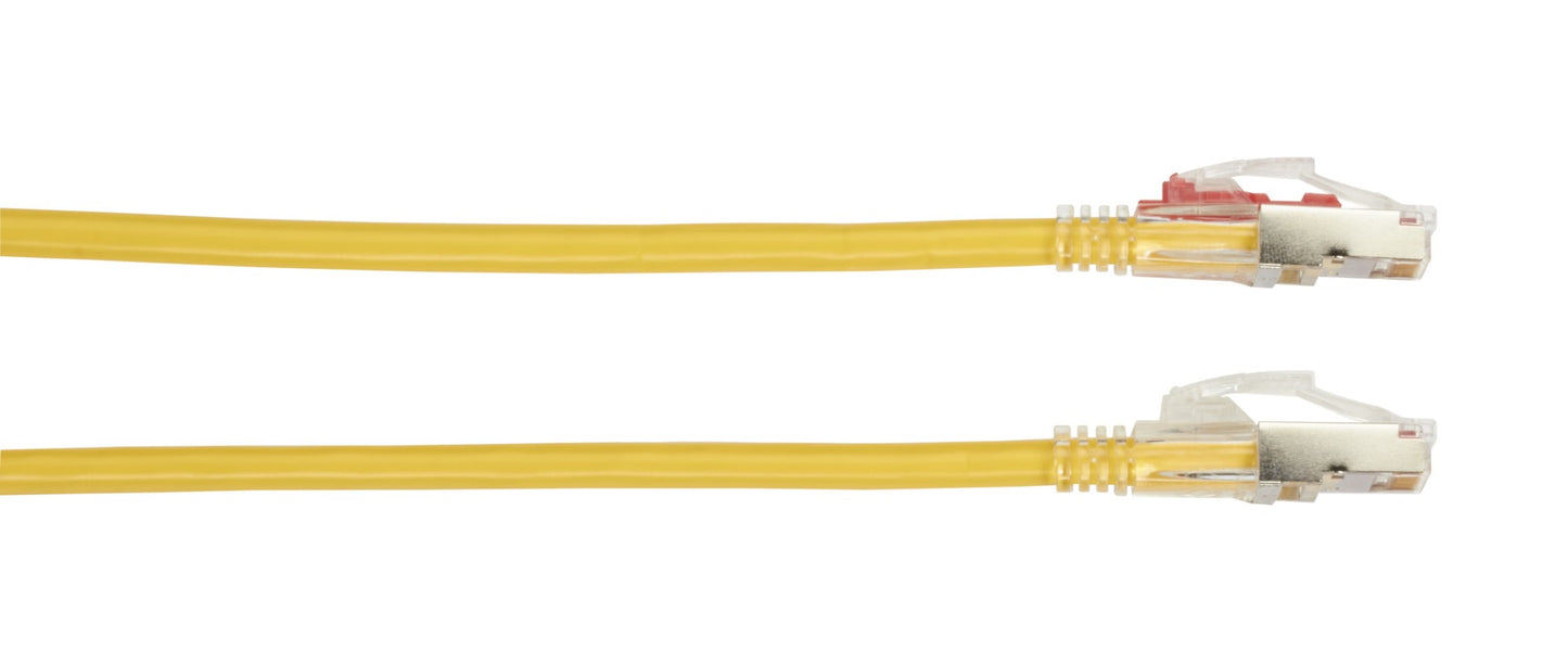 C6APC80S-YL-10 - Black Box CAT6A 650-MHZ LOCKING SNAGLESS STRANDED ETHERNET PATCH CABLE - SHIELDED (S/FTP),
