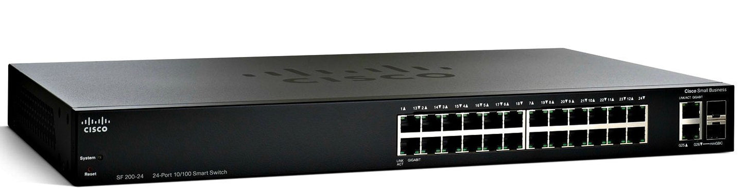 SF220-24-K9-NA - Cisco 24PORT 10/100 SMART PLUS SWITCH