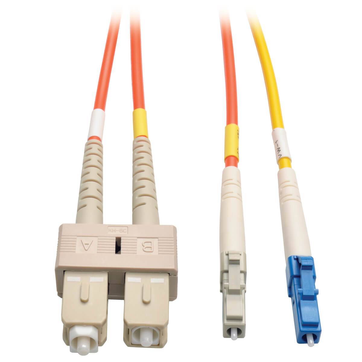 Tripp Lite LC - SC, m-m, 2m fiber optic cable 78.7" (2 m) Gray, Orange, Yellow