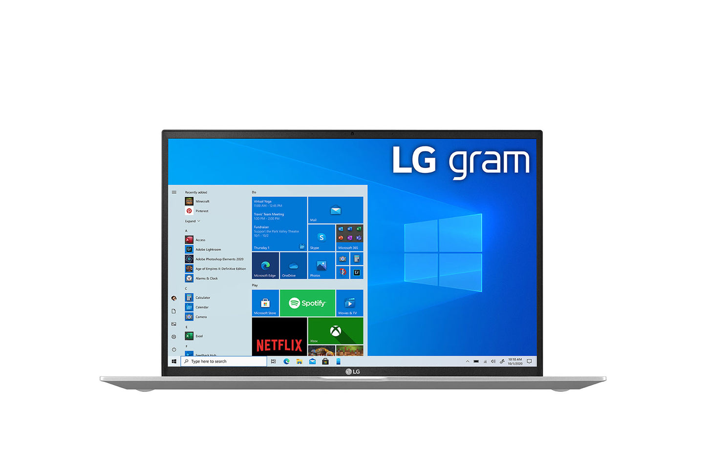 LG Gram 17Z90P-N.APS5U1 notebook i7-1165G7 17" WQXGA Intel® Core™ i7 16 GB LPDDR4x-SDRAM 512 GB SSD Wi-Fi 6 (802.11ax) Windows 10 Pro Silver