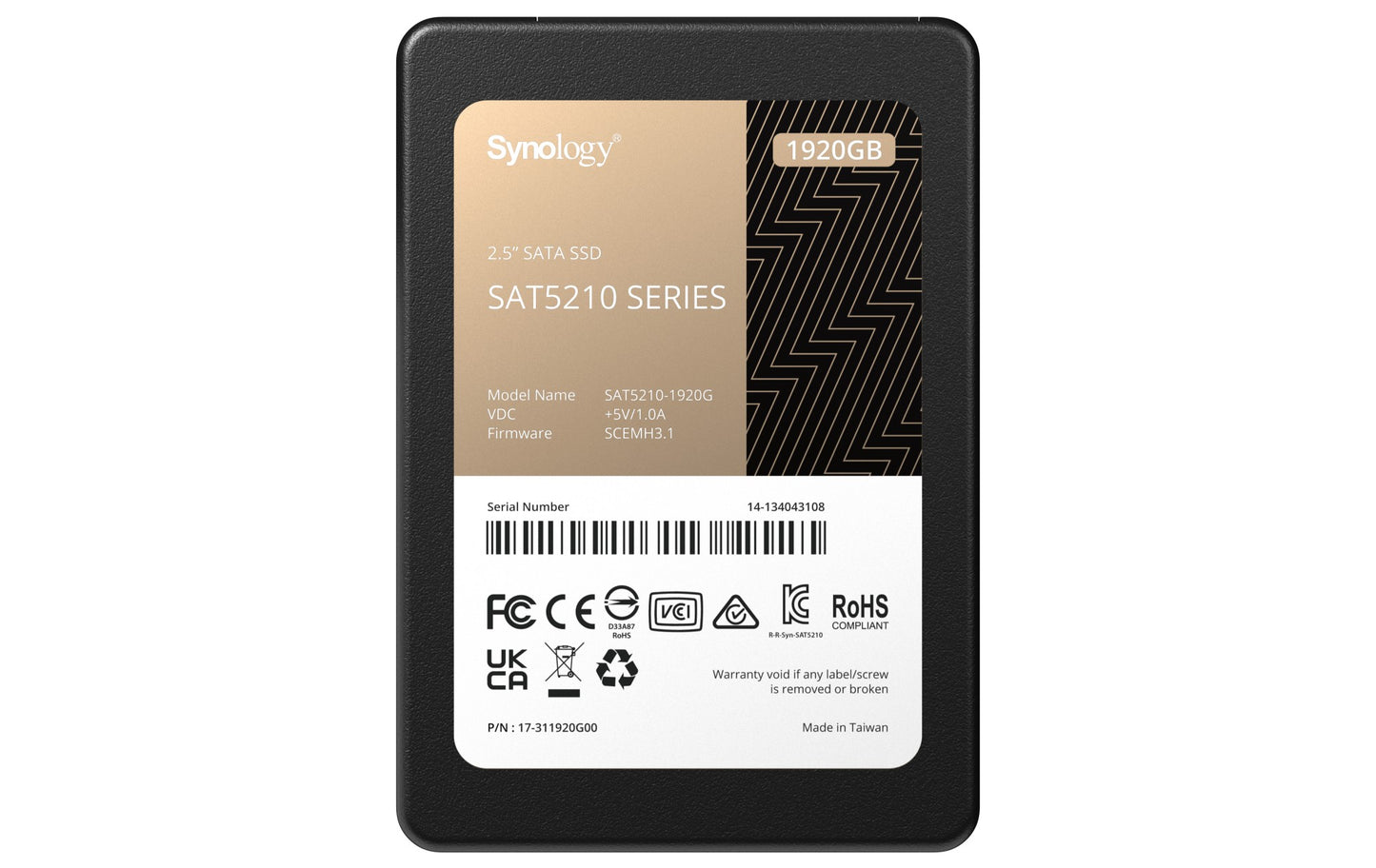 Synology SSD 2.5†SATA 1920GB 2.5" Serial ATA III