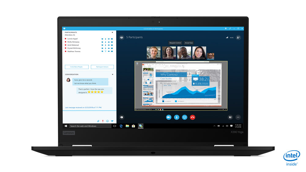 Lenovo ThinkPad X390 Yoga i7-8665U Hybrid (2-in-1) 13.3" Touchscreen Full HD Intel® Core™ i7 8 GB DDR4-SDRAM 256 GB SSD Wi-Fi 5 (802.11ac) Windows 10 Pro Black