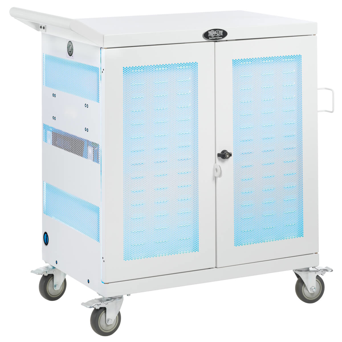 SAFE-IT MULTI-DEVICE UV CHARGING CART, HOSPITAL-GRADE, 32 USB PORTS, IPAD AND AN
