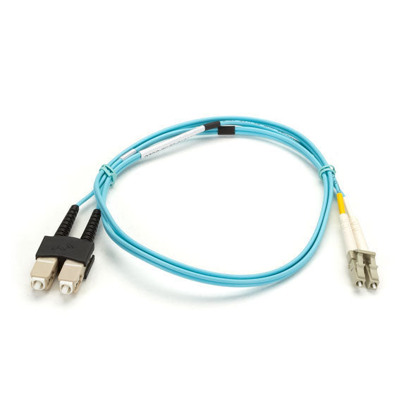 EFNT010-003M-SCLC - Black Box OM3 50/125 MULTIMODE FIBER OPTIC PATCH CABLE - OFNR PVC, SC TO LC, AQUA, 3-M (9.