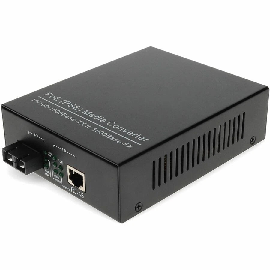 ADDGMCPLX1SC - AddOn 10/100/1000Base-TX to 1000Base-LX SMF 1310nm 10km POE Media Converter