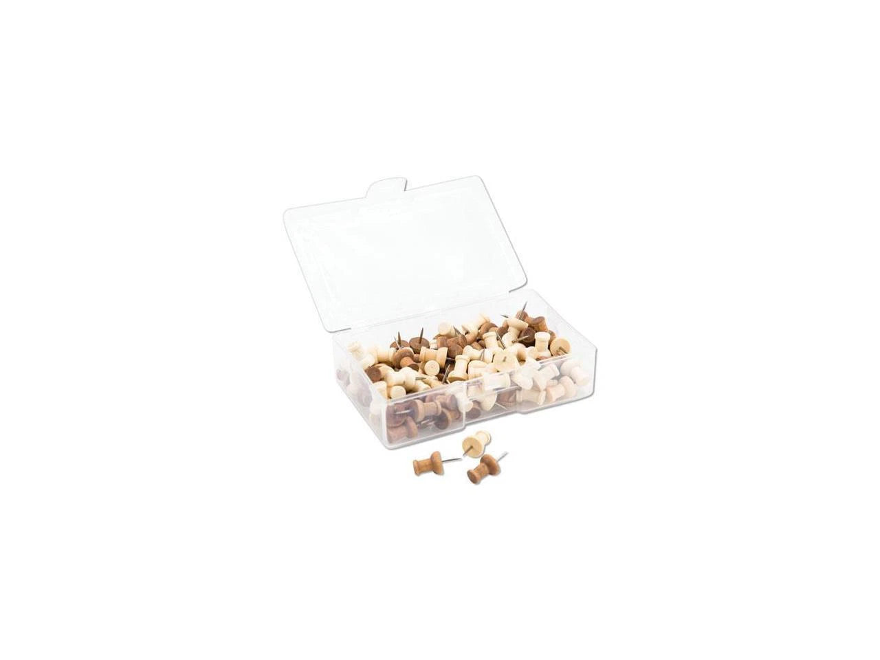 3085U0624 - U Brands Fashion Push Pins Wood 3/8"