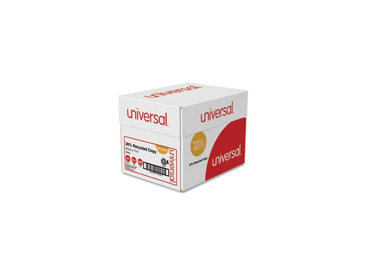 UNV200305 - Universal 30 Recycled Copy Paper 92 Bright 20 lb 8.5 x 11