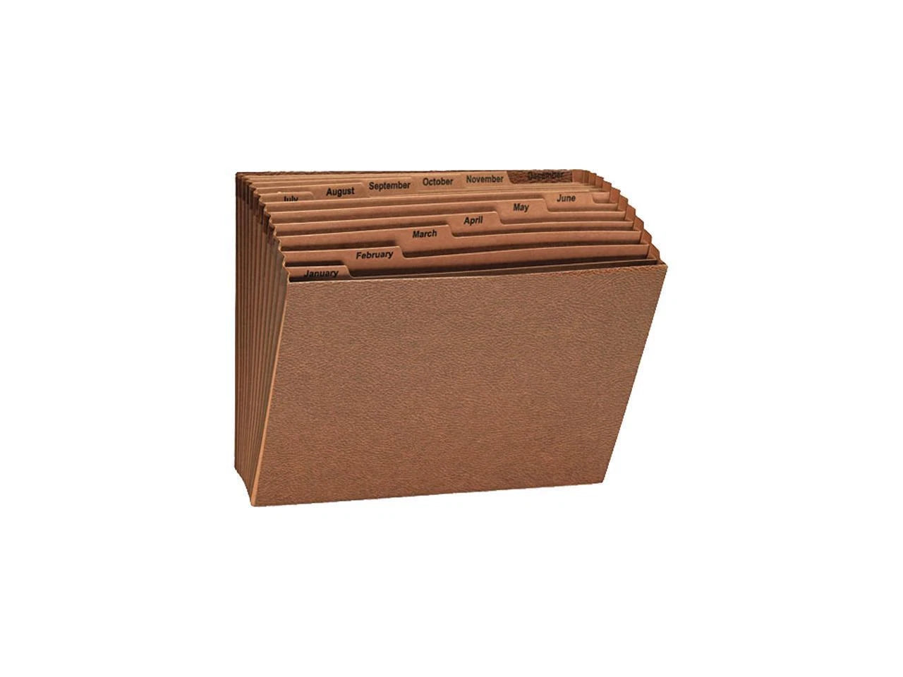 UNV13930 - Universal Leather-Like Expanding File Open Top 12 X 10 Jan.-Dec. Letter