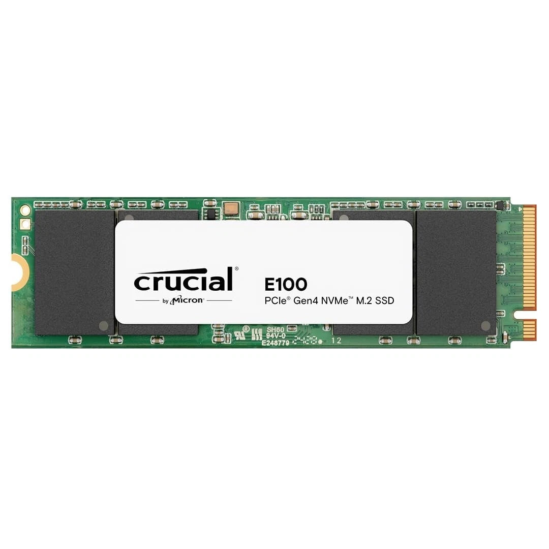 CT480E100SSD8 - Micron Crucial E100 SSD 480GB M.2 NVMe PCIe Gen4 Internal SSD Up to 4 700MB/s Laptop