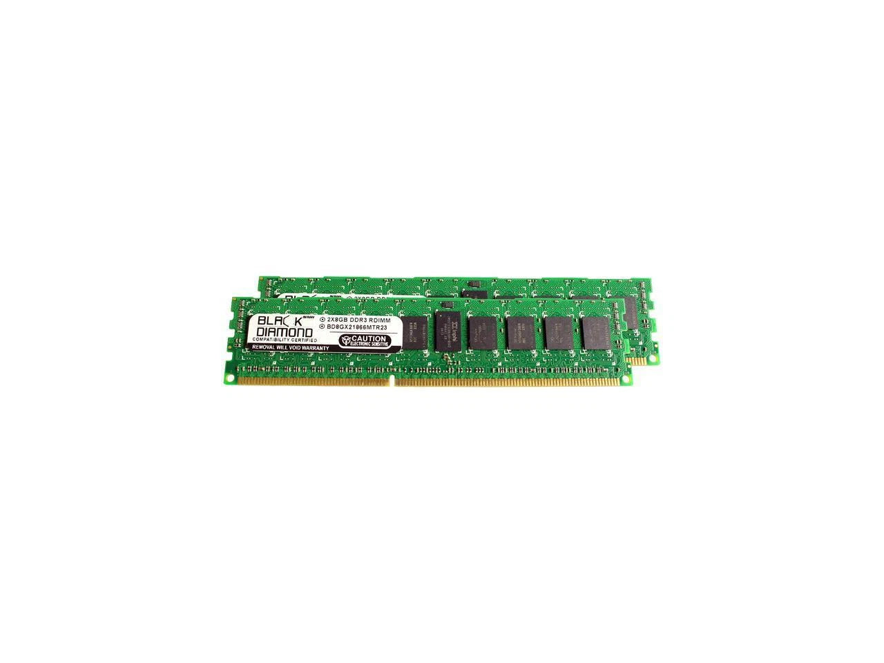 BD8GX21866MTR23 - Black Diamond Memory 16GB 2 x 8GB ECC Registered DDR3 1866 PC3 14900 Server