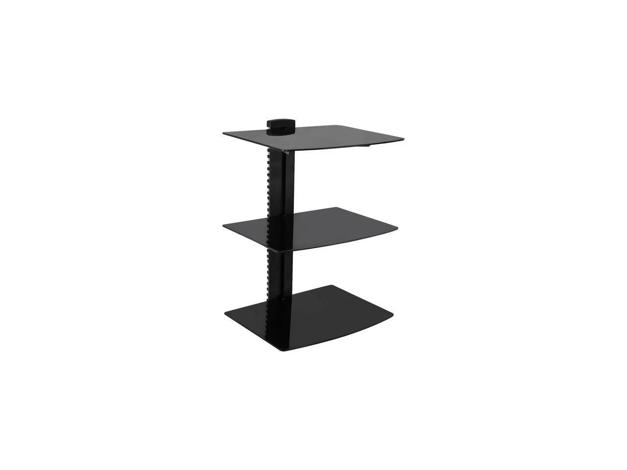 DVD313-BNDLPC17 - Megamounts 3 Shelf Tempered Glass Multimedia Mount