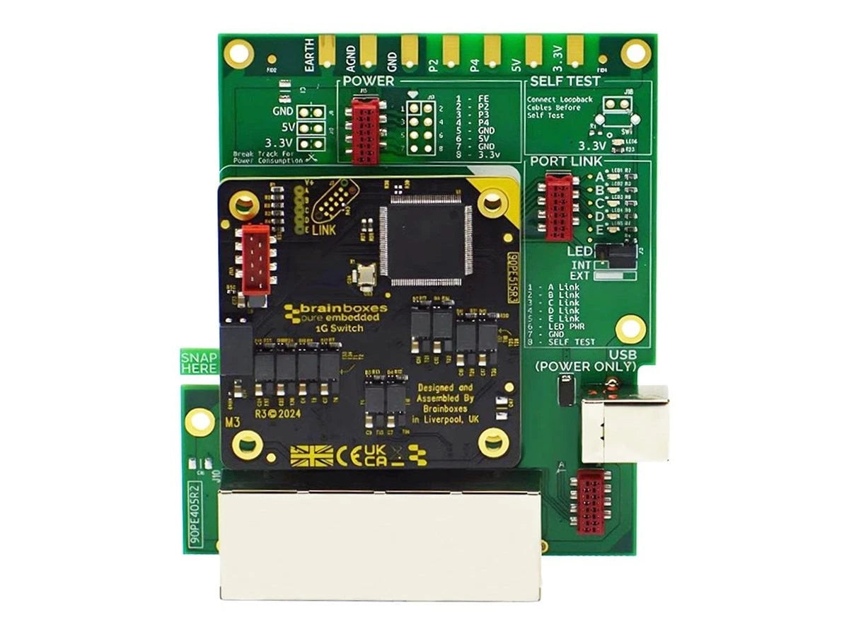 PE-415 - Brainboxes Pe 5-Port Gbe Switchevaluation Perp Test Debug Prototypes