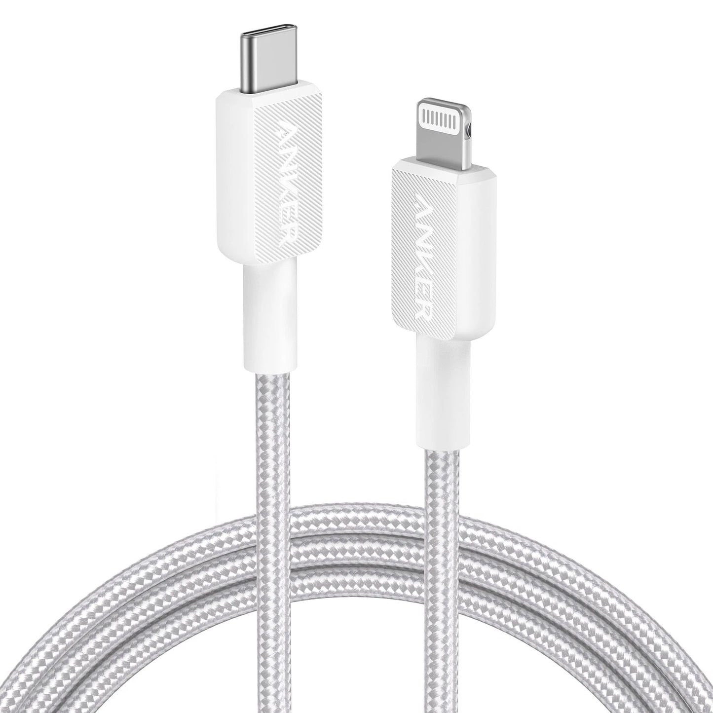 A81B6H21-1 - Anker Braided USB-C To Cable 6ft White