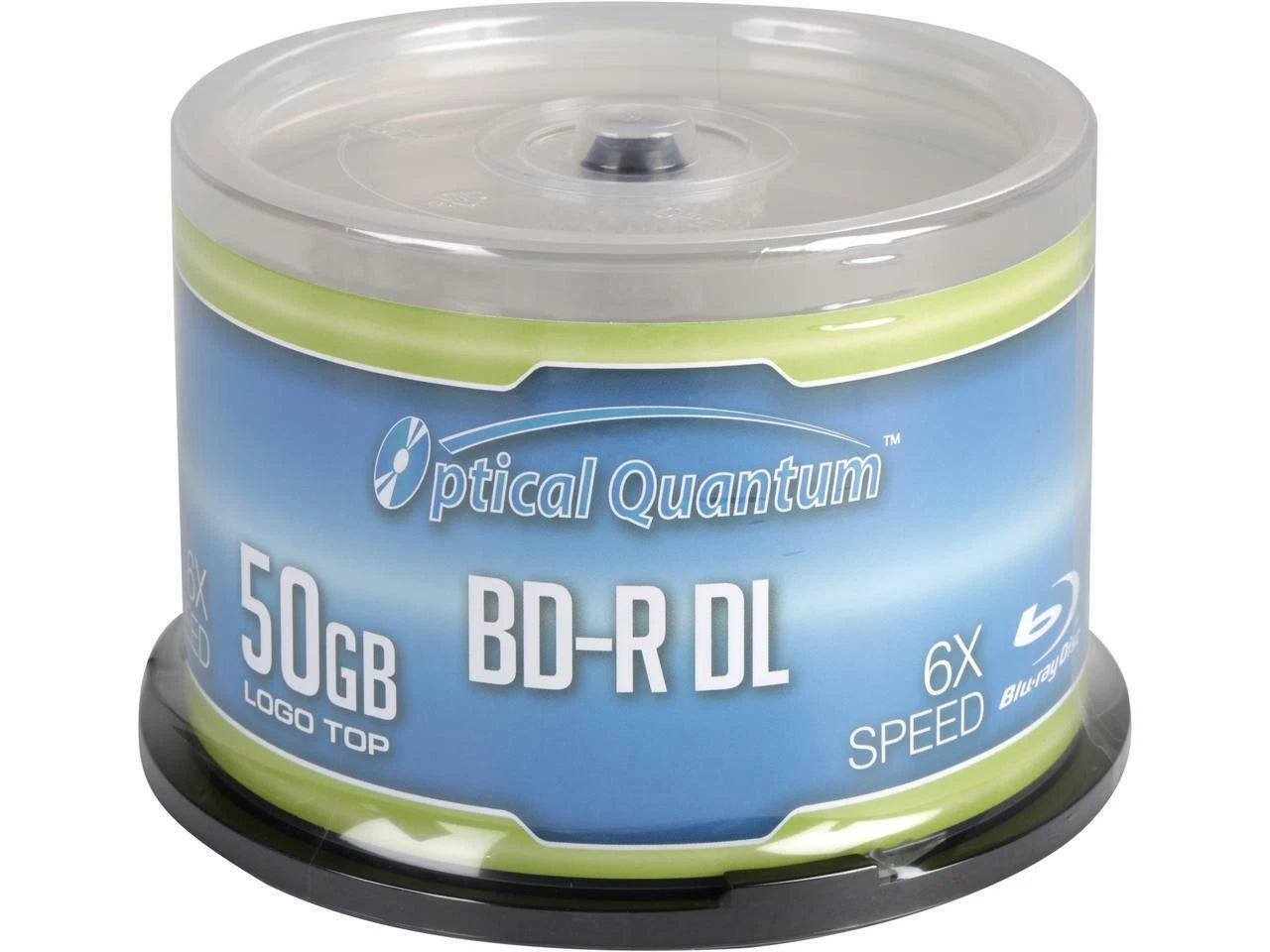 OQBDRDL06LT-50 - Optical Quantum 50GB 6X BD-R DL 50 s Blu-ray Double Layer Logo Top Disc Mod