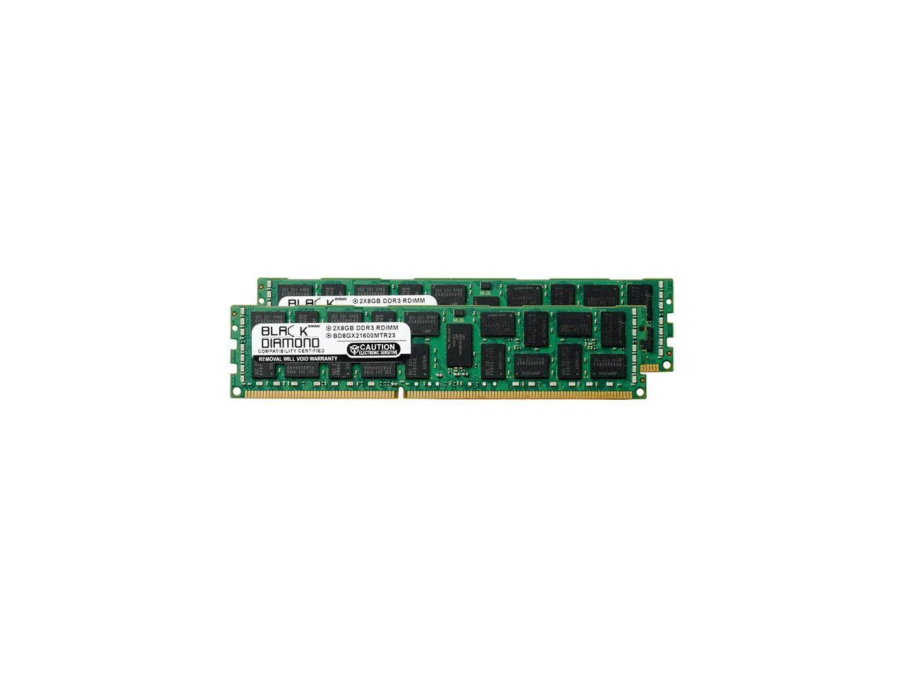 BD8GX21600MTR23 - Black Diamond Server Memory 16GB 2 x 8GB 240-Pin DDR3 SDRAM ECC Registered DDR