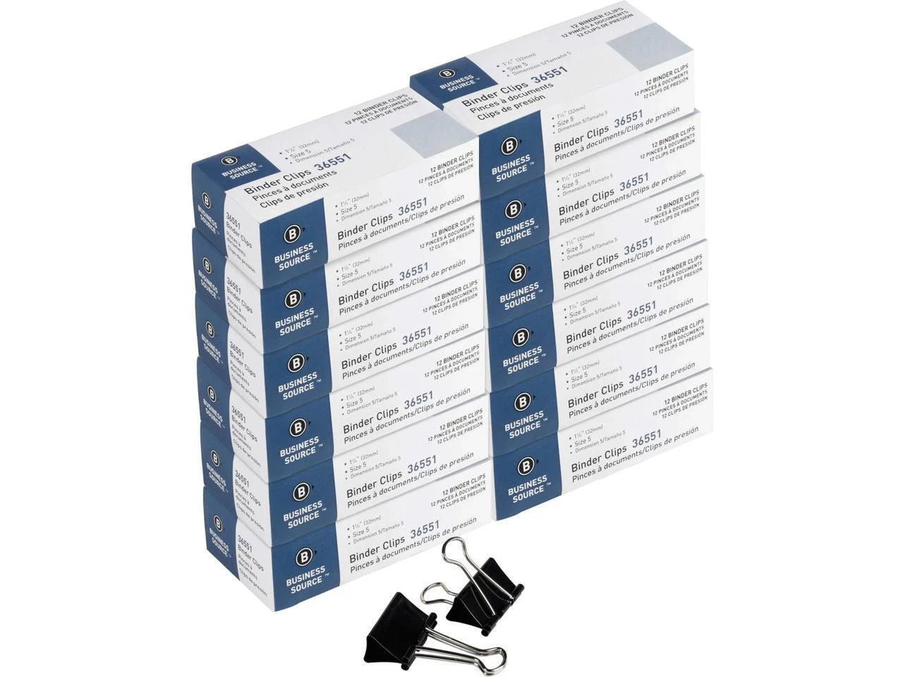 36551CT - Business Source Fold-back Binder Clips