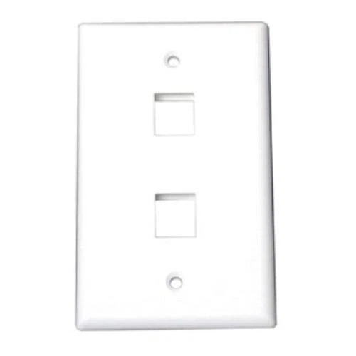 PLATE2WH - StarTech Dual Outlet RJ45 Universal Wall Plate White