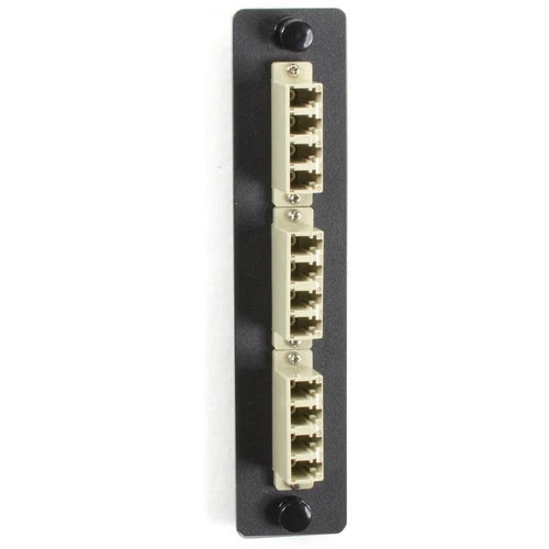 JPM455BR2 - Black Box Standard Adapter Panel Bronze Sleeve 6 LC Duplex Pairs Beige