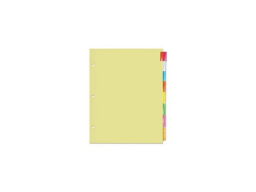 UNV20840 - Universal Economical Insertable Index Multicolor Tabs 8-Tab Letter Buff 24 Sets