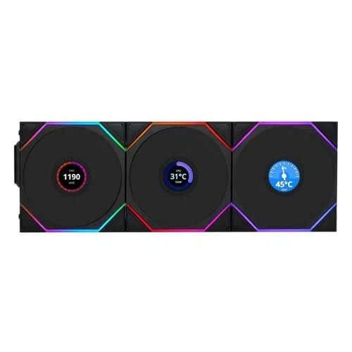 12TLLCD1W3B - Lian Li UNI Fan TL LCD 120 Wireless Seamless Wireless Control Fan