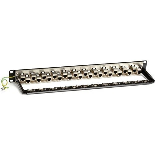 C6AFP70S-24 - Black Box CAT6A Shielded Feed-Through Patch Panel 24-Port 1U